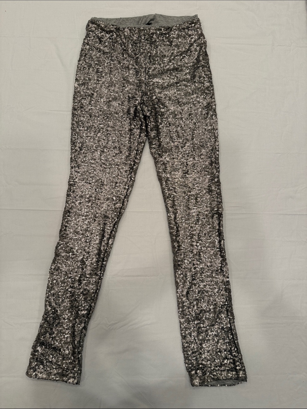 Silver Sequin Flare Pants - Sparkle Bootcut